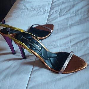 Kurt Geiger Purple and Gold Heels
